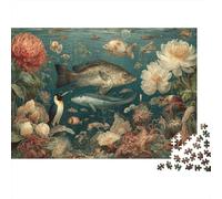 Giochi di puzzle educativi sul mondo sottomarino della vita marina adatti a bambini e adolescenti, molto interessanti e difficili, 300 pezzi (40x28 cm)
