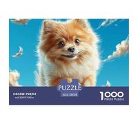 Giochi di puzzle impegnativi per adulti con cani da compagnia: piccolo cane che fluttua nel cielo per donne, regali per uomini dai 14 anni in su 52x38 cm/1000 pezzi