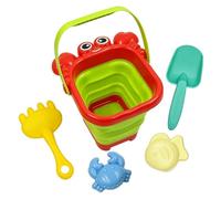 Giochi Di Sabbia Kit Di Attrezzi Da Costruzione Con Secchiello Pieghevole