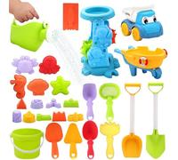 Giochi Di Sabbia Per Bambini - 30 Pezzi Kit Divertente Per Esplorare Costruire Giocare E Scavare | Giocattoli da Sabbia per Bambini - per Esterno, Piscina, Acqua, Nuoto, Immersioni, Vacanze Estive, Fa
