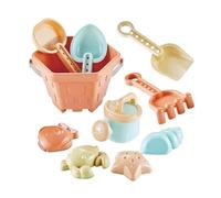 Giochi di Sabbia per Bambini - Con Secchiello Rastrello 10 Pezzi | Kit per Costruire Castelli di Sabbia Giocattolo Acquatico - Maschi Femmine 1+ Estate Piscina Giardino Vacanze Gite Campeggio