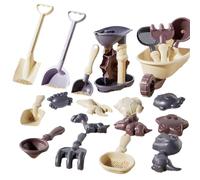 Giochi di Sabbia per Bambini, Giocattoli da Spiaggia per Bambini,20x Pala di Sabbia Set con stampi - Playset di Calcio, Forniture per Bambini Portatili per attività Esterne, Gioco, intrattenimento