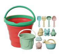 Giochi Di Sabbia Per Bambini Secchiello Pieghevole e di Stampini | Set Colorato per Giocare con la Sabbia Per Eta Tre Anni Oltre Bambini Bambine Giardino Vacanza Esterno