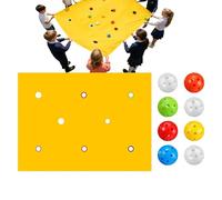 Giochi di Team Building per Lavoro Telo con Buchi e 8 Palline