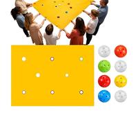 Giochi di Team Building per Lavoro - Telo con Buchi e 8 Palline | Giochi di Gruppo,Per Utilizzo all'Aperto, Cortile, Spiaggia, Festa, Riunione Familiare, Casa, Scuola