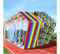 Giochi di team building, tappetino da corsa per giochi di squadra sul campo da 2 pezzi, attrezzatura per esercizi di apprendimento di gruppo per adulti e adolescenti, 4-20 m all'aperto (dimensioni: