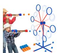 Giochi di Tiro, Pistola Giocattolo per Bambini 5 6 7 8 9 10 11 con Bersaglio Rotante, 2 Pistole & 24 Proiettili, per Regali Natale per Ragazzi