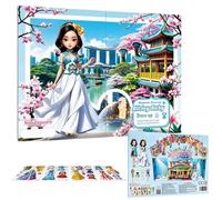 Giochi di Vestire,Adesivi magnetici Princess Paper Dolls Playset - Gioco educativo Regali per Viaggi Scuola Casa Auto
