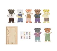 Giochi Di Vestire con Disegno Animale | Bambole Vestire - Puzzle in Legno Educativo con Abiti per Gioco d'Imitazione Ragazze 3 4 5 Anni Regalo di Compleanno Viaggio