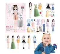 Giochi di Vestire i magneti, Vestire Bambole, Set di Bambole da Principessa sicure e innocue, Impugnatura Comoda Fai Finta e Gioca a Playset da Viaggio Giocattolo Regalo educativo per Ragazze 4 5 6 7