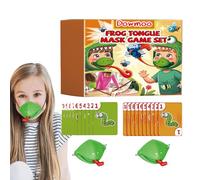 Giochi divertenti,Gioco con la lingua fuori | Giocattolo per la lingua della carta con copertura del viso di rana,Giocattolo scherzo, gioco di battaglia interattivo genitore-figlio, divertente