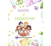 Giochi e passatempi per bambini dai 4 anni: Quaderno di attività e giochi da colorare per imparare a tracciare linee e forme | Attività di Pregrafismo ... e divertenti per imparare a scrivere colorare