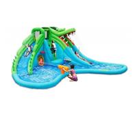 Giochi Gonfiabile Acquatico Bambini Coccodrillo Scivolo Canestro Spruzzi Acqua