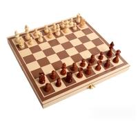 Giochi International Chess Set di scacchi magnetici Set di scacchi in legno pieghevole Scacchiera magnetica con spazio interno pieghevole portatile