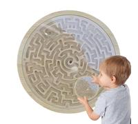 Giochi Labirinto - Labirinto Rotondo in Legno Gioco da Tavolo - con 2 Palline Metalliche Attività Educativa per Bambini Studenti Adulti Famiglia Scuola Viaggio Festa