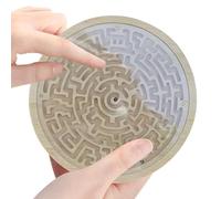 Giochi Labirinto - Labirinto Rotondo in Legno Gioco da Tavolo,con 2 Palline Metalliche Attività Educativa per Bambini Studenti Adulti Famiglia Scuola Viaggio Festa