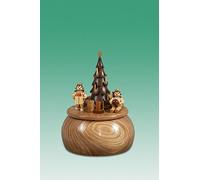 Giochi l'angelo della scatola all'albero di Natale non dipinto D = 15 montagne del minerale metallifero di Music Box dell'orologio del gioco di cm di legno