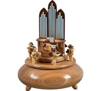 Giochi l'organo della scatola con un angelo di 6 Bläser non dipinto D = 22 montagne del minerale metallifero di Music Box dell'orologio del gioco di cm di legno