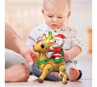 Giochi Mobili Per Bambino | Giocattolo Con Canto Per Aiutare A Gattonare - Figura Natalizia Rilassante con Luci per Allenare Equilibrio | Per Asilo Gioco Pavimento Prescolare Natale Scuola Materna