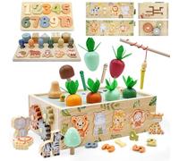 Giochi Montessori 1 2 3 Anni, 9 in 1 Giochi di Legno per Bambini 1 Anno | Giocattoli Bambini 1 2 3 Anni Montessori Maschio Femmina, Giochi Educativi 1 2 3 Anni Legno, Regalo Bambino Bambina