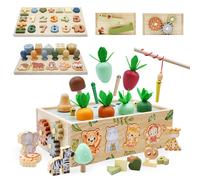 GIOCHI MONTESSORI 1 2 3 ANNI 9 IN 1 LEGNO EDUCATIVO BAMBINI PRIMO ANNO SVILUPPO