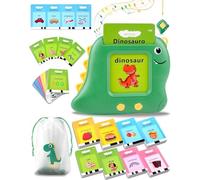 Giochi Montessori 2 anni, 510 Parole Flash Cards Bilingui Italiano/Inglese per Imparare a Parlare 2-6 Anni, con Animali, Colori, Numeri, Gioco Prescolare per Sviluppo del Linguaggio-Verde