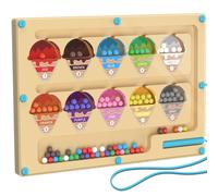 Giochi Montessori 3 4 5 6 Anni Labirinto Magnetico Bambini di Numeri Colore