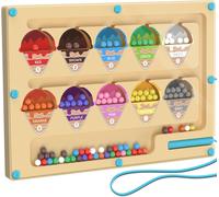 Giochi Montessori 3 4 5 6 Anni, Labirinto Magnetico Bambini Di Numeri Colore, Im