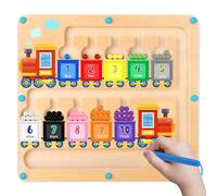 Giochi Montessori 3 anni Labirinto Magnetico Giocattoli Legno Montessori per Bambini Giocattoli per l'apprendimento per Numeri e Colori Gioco di Selezione Regalo Bambini Bambina Bambino 3 4 anni