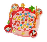 Giochi Montessori Bambini, Pesca Pesciolini Giocattoli Bambino, 35 Pesci Gioco Pesca Pesci Calamita, per Bambini di 2 3 4 5 6 7 8 9 10 Anni, per Tegali, Giocattoli per la Motricità (Rosa)