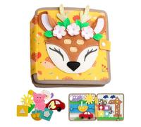 Giochi Occupati per Bambini Piccoli,Libro Tattile attività per Bambini - Tavola di Sviluppo per Motricità Fine Addestramento Bambini 1-3 Anni