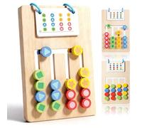 Giochi per Anziani Abbinamento Quattro Colori Entrambi i Lati Giochi di Memoria per Anziani Legno include 20 Carte Capovolgere Puzzle Tavolo Interattivo Famiglie Attività Ricreativa Adulti