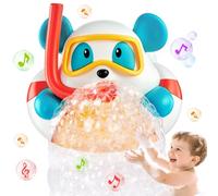 Giochi per Bagnetto, Giocattoli da Bagno, Generatore di Bolle di Sapone Orso con Musicale, Giochi Piscina Acqua per Compleanno Natale 1 2 3 4 5 Anni