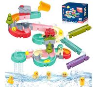 Giochi Per Bagnetto, Shyllin Giochi Bagnetto Neonato, Duck, Windmill, House, Giocattolo da Bagno Con Ventosa, Giochi Bagnetto, Regalo Di Compleanno Per Ragazzi E Ragazze (Binari - 62 pezzi)