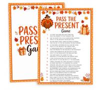 Giochi per feste del Ringraziamento, 30 carte da gioco Friendsgiving Pass | Carte da gioco per feste del Ringraziamento per 30 giocatori, 12,7 x 17,7 cm, attività rompighiaccio per famiglia, aula