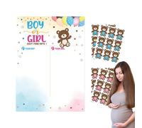 Giochi per feste di genere | Gioco di personaggi per ragazzi o ragazze, sesso, poster di genere, per feste con adesivi di voto, per foto per feste