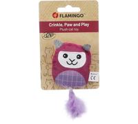 giochi per gatti - alpaca Prali viola - con piume ed erba gatta - gioco interattivo per gatti - 6x2,8x12cm