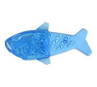Giochi per gatti - gioco rinfrescante pesce blu Snowy - 18 cm - gomma TPR - resistente all’acqua - riempibile - effetto tappetino refrigerante cane - igiene dentale - uso tipo piscina per cani
