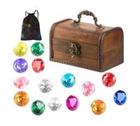 Giochi per I Bambini GEMS Giochi - Giocattoli da Piscina | Gemme Impostate con La Scatola del Torace del Tesoro Pirata | Gioielli Colorati in Piscina Immergersi per Kid | Gem Gem Gem Deve GIOCCHI per