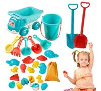 Giochi Per La Spiaggia Per Bambini - Set Di Giocattoli Da Spiaggia Per Bambini Di Età Compresa Tra 3 E 10 Anni, Secchio A Sabbia Pieghevole Con Muffa Di Sabbia E Borsa A Rete, Set Di Pala, Giocattoli