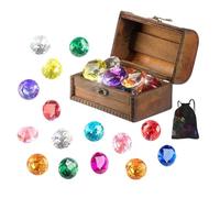 Giochi per Tuffi con Gemme,Gemme Colorate per Immersioni per Bambini | Gioco di Lancio con Pietre Preziose E Scrigno del Tesoro per Bambini Ragazze E Ragazzi