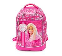 Giochi Preziosi Barbie - Zaino, 3 Scomparti E Tasche Interne,Tasche Porta Borraccia, Schienale E Spallacci Imbottiti, Lt 24, Dim 32x44x19,Scuola Elementare