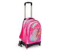 Barbie Zaino Trolley Scuola 2in1 con Carrello Removibile Giochi Preziosi Multicolor