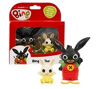 Giochi Preziosi Bing - Coppia di mini personaggi, Bing con il suo giubbotto e Charlie che alza le zampine, adatti per le mani dei più piccoli, per bambini a partire dai 18 mesi, BNG10[01