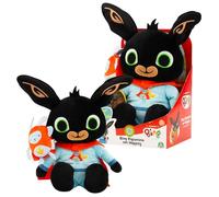 Giochi Preziosi - Bing Pigiamino Peluche, Bing Peluche con Luci e Suoni e il suo Amico Hoppity, Tessuti Morbidi e Imbottiture Riciclate, Giochi Bambino e Neonato 0 Mesi +