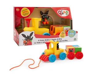 Giochi Preziosi Bing - Trenino Trainabile, Gioco Educativo con Cubi Numerati Raffiguranti Personaggi della Serie, Include un Piccolo Bing, dai 18 Mesi