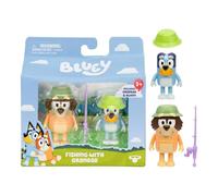Giochi Preziosi Bluey - Bluey E Nonno Mort Articolati, Personaggi Alti Tra I 5 E 7 Cm Con Accessori, Tema Pesca In Famiglia, Per Bambini A Partire Dai 3 Anni