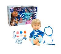 Giochi Preziosi Cicciobello Bua, Bambolotto con Accessori (1 termometro, 3 biberon, 1 siringa, 1 Ciuccio e 1 stetoscopio), Multicolore