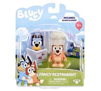 Giochi Preziosi Coppia Personaggi Bingo E Bluey Fancy Restaurant Con Il Cappello E Il Menu Come Accessori Per Bambini A Partire Da 3 Anni, BLY07100