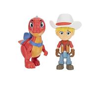 Giochi Preziosi, Dino Ranch Jon & Blitz Coppia di Personaggi, Personaggio Alto Circa 7.5cm e Dinosauro Alto 9cm Circa, Come nel Cartone Animato, per Bambini a Partire dai 3 Anni, DNA00100, Multicolore
